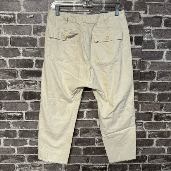 The Great cropped pants cream frayed hem - Picture 6 of 10